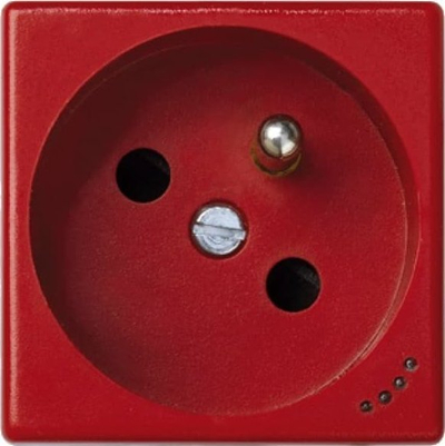 Prizë modulare Kontakt-Simon Simon Connect K45 KL02/6, 16A 230V, me tregues drite, e kuqe