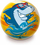 Топка играчка BRIMAREX Surfing Shark, 23cm, шарена