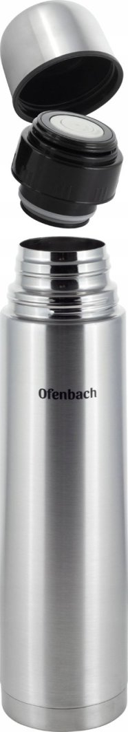 Termos Ofenbach 1.0L, çelik inox, izolim me vakum, argjendtë