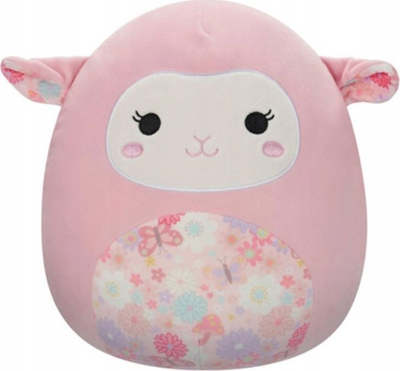 Lodër pelushi Squishmallows Lala Pink Lamb, 12", super e butë, rozë