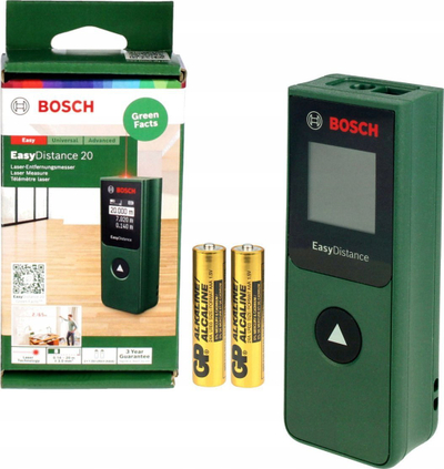 Matës distance me lazer Bosch EasyDistance 20, 20m, matje me një buton, i gjelbër