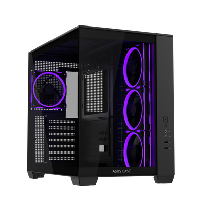 Kasa PC ASUS A32 Plus, ATX, xham i temperuar, e zezë