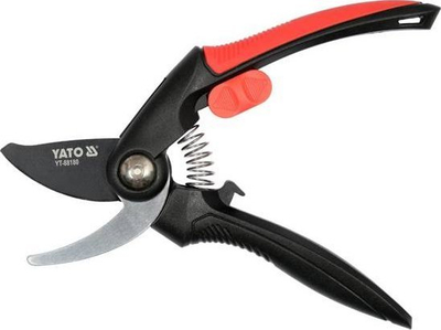 Gërshërë kopshti Yato YT-8810, për prerje degësh 20mm, me dorezë të rehatshme ergonomike, e zezë me të kuqe