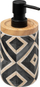 Dozator sapuni 5five Black and Beige Canvas, 400 ml, i zi edhe bezhë