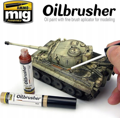 Bojë me vaj Ammo by Mig Oilbrusher Mecha Light Green, 10 ml, jeshile shumë e çelët
