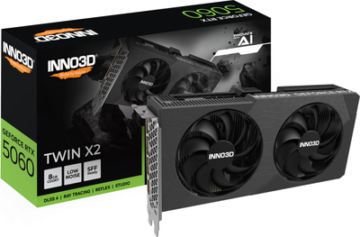 Kartë grafike Inno3D GeForce RTX 5060 Twin X2, 8GB GDDR7, PCI Express