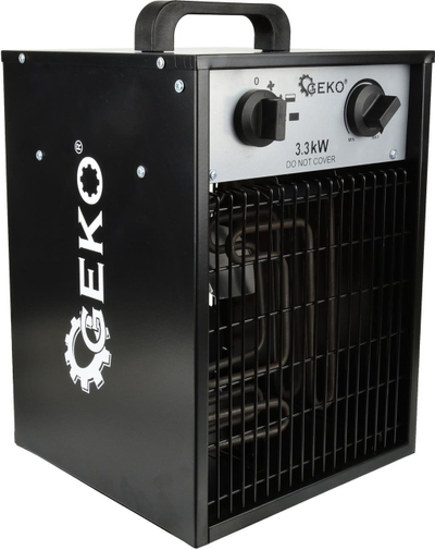 Електричен грејач GEKO, 3.3kW, со вентилатор, сив
