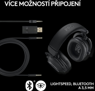 Logitech G PRO X 2 Безжични Гејминг Слушалки, Black