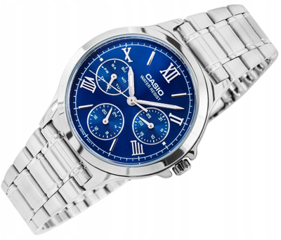 Ora dore Casio Standard LTPV300D 2A2, kuarc, çelik inox, e argjendtë