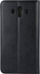 Këllëf telefoni Motorola Moto E22 Smart Magnet, lëkurë eko, me kapak, i zi