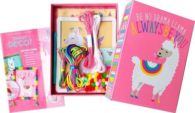 Set kreativ Knutsel Lama Junior, 60 copë, 23cm, rozë