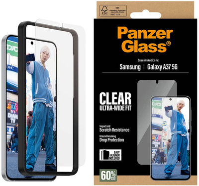 Mbrojtës ekrani PanzerGlass Clear, Samsung Galaxy A37 5G, xham i temperuar, transparent