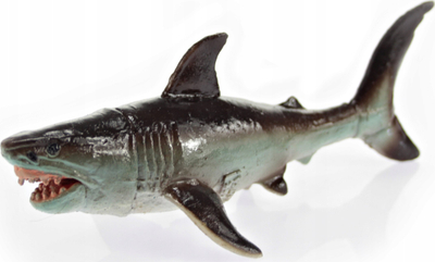 Figurinë peshkaqeni LANKA NOVELTIES Great White Shark, 18cm, lateks natyral, gri