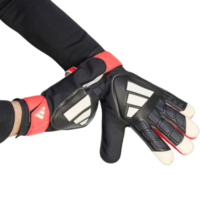 Doreza portjeri Adidas Predator GL TRN, Soft Grip, mbyllje elastike, të zeza me të kuqe
