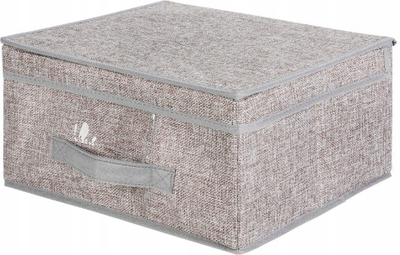 Kuti ruajtjeje HOMESTYLING KO-101001730, 31x28x16cm, me kapak, gri