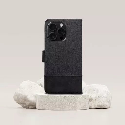 Kapotë librë GOMMA për Samsung Galaxy A37 5G, TPU, me xhepa kartash, e zezë