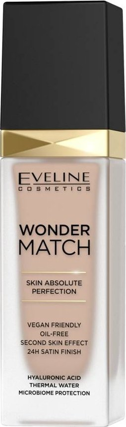 Fondatinë Eveline Cosmetics Wonder Match, afatgjatë, acid hialuronik, 35 Sunny Beige, 30ml