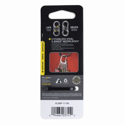 Држач за клучеви Nite Ize BigFoot KeyRack, 5x карабин MicroLock, не’рѓосувачки челик