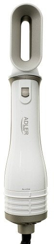 Фен и апарат за кадрици Adler AD 2027, 1200W, 2 нивоа на температура, бел