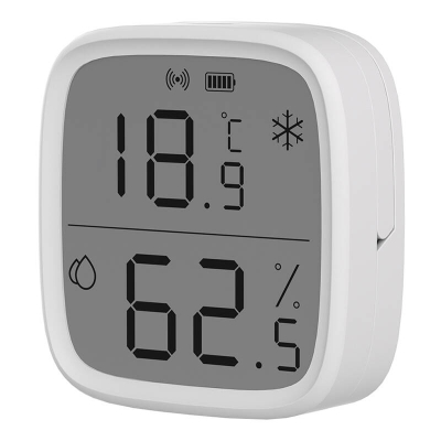 Sensor temperature dhe lagështie Sonoff SNZB-02D, ZigBee, ekran LCD, i bardhë