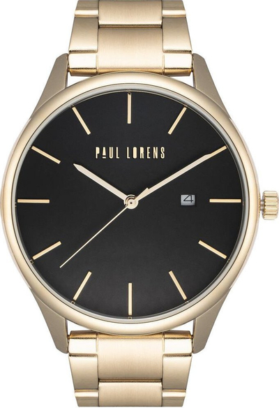 Рачен часовник за мажи Paul Lorens PL1273B-1D1, 44mm, водоотпорен 30m, златен