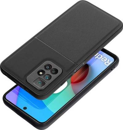 Këse mbrojtëse OEM Noble për Xiaomi Redmi 10 10 2022, silikoni, e zezë