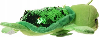 Lodër pelushi ZOLW Turtle 2 KOL, 45cm, me gurë që shndrisin, jeshile