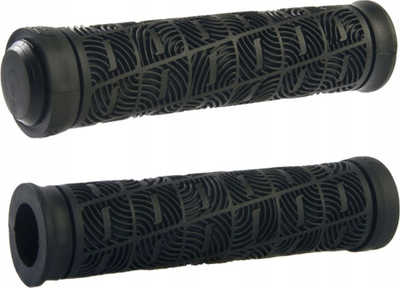 Doreza timoni biçiklete ODI O Grip Slip On, për MTB, me tapa fundore, të zeza