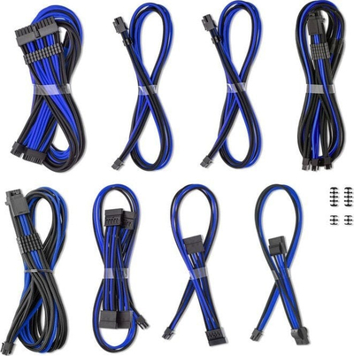 Set kabllosh PSU CableMod C-Series Pro 12VHPWR, 16-pin në 3x 8-pin PCIe, ModMesh, zi kaltër