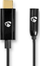 Adapter audio Nedis USB C në 3.5 mm, USB 3.2 Gen 1, 0.15m, i zi