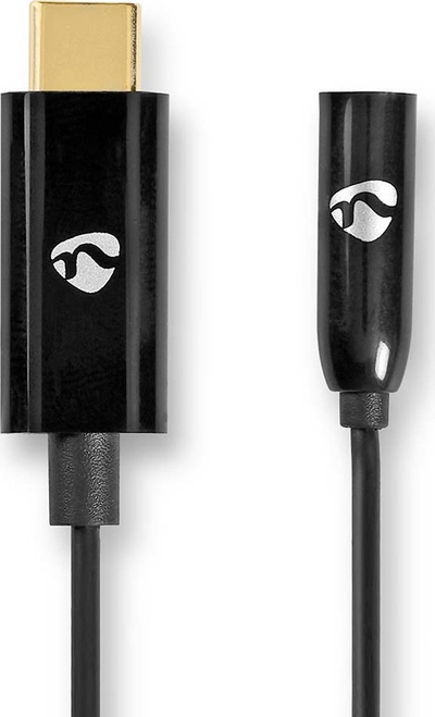 Adapter audio Nedis USB C në 3.5 mm, USB 3.2 Gen 1, 0.15m, i zi
