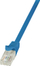 Kabllo rrjeti LogiLink RJ-45/RJ-45, Cat.6, U/UTP, 1.5m, e kaltër