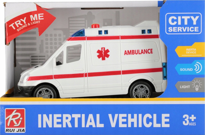 Autoambulancë lodër Mega Creative 542973, me drita dhe tinguj, me bateri, e bardhë