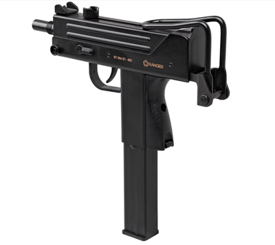 Pistoletë ajri Ranger M11 Mini UZI, CO₂, 4.5 mm BB, 39 fishekë, e zezë
