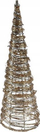 Pemë dekorative MFP Cone Rattan BN, 40cm, për Krishtlindje, me ngjyrë ari