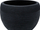 Vazo zbukuruese ZAKROS Stone Plant Pot, 38x38x30 cm, e zezë