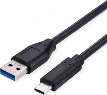 Kabllo STANDARD USB 3.2 Gen 1 A në USB C, 1m, i zi