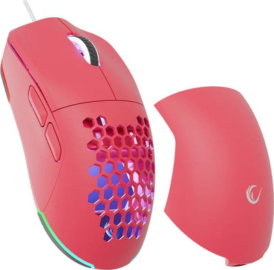 Maus gaming Rampage BLINK, 12800 DPI, 7 butona me makro, rozë me RGB