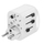 Adapter universal udhëtimi Gembird GROUND, 15W, 3x USB, i bardhë