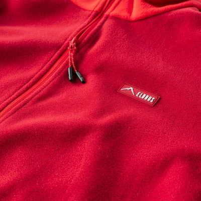 Bluzë polare për burra Elbrus Cari Polartec, 1/2 zip, e kuqe