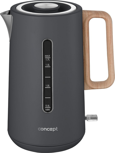 Çajnik elektrik Concept RK3370, 1.7L, çelik inox, argjendtë