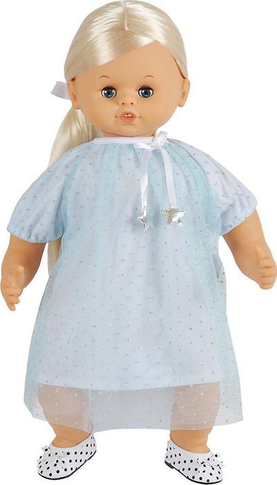 Fustan kukulle Skrållan Party Dress, për kukulla 45cm, tyl me shkëlqim, i kaltër