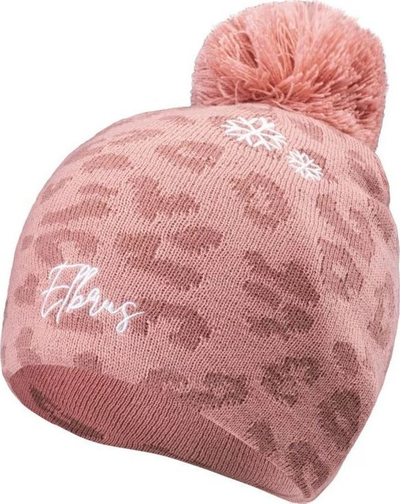 Kapele dimri Elbrus Winter Hat With Pom Pom Iguana Myron, përzierje leshi-akriliku, UNI, rozë