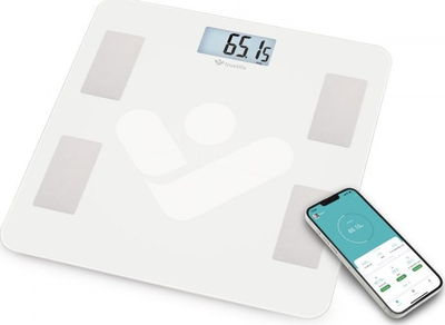 Peshore inteligjente TrueLife Fitscale W4 BT, 180kg, Bluetooth, e bardhë