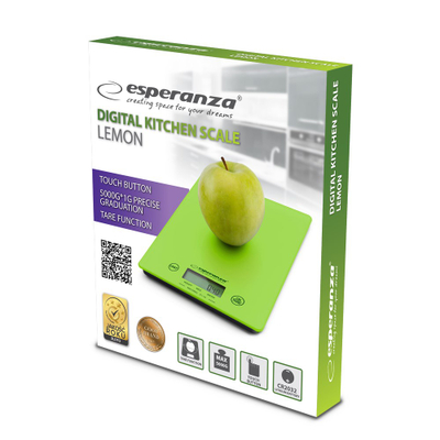 Peshore kuzhine Esperanza Lemon EKS002G, elektronike, deri 5 kg, jeshile