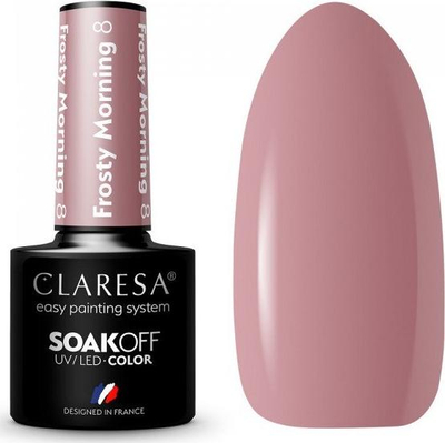Llak hibrid për thonj Claresa Soak Off UV / LED, Frosty Morning 8, 5 ml
