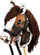 Lodër kalë SKIPPI Hobby Horse Brown Check, i madh, me kapistall dhe frerë