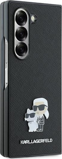 Futrollë telefoni Karl Lagerfeld KLHCZFD6SAPKCNPK, për Samsung Z Fold 6, material Saffiano, e zezë