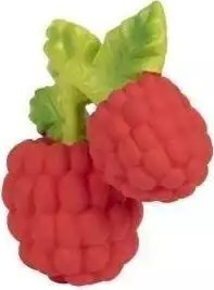 Lodër për kafshim Oli &amp; Carol Valery the Raspberry, gomë natyrale, pa BPA, e kuqe