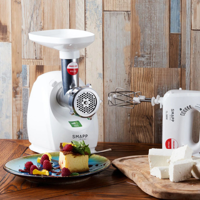 Mulli elektrik për mish Smapp 489.8, 2000W, 2.5 kg/min, i bardhë